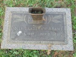 Pauline Gay Polly Bradshaw Adams Mémorial Find a Grave