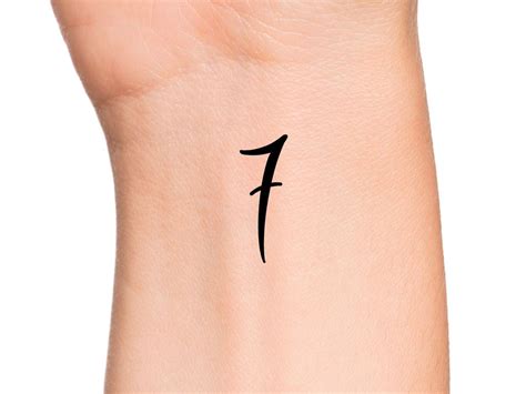 Number 7 Seven Temporary Tattoo / 7 Tattoo / Bts Tattoo - Etsy