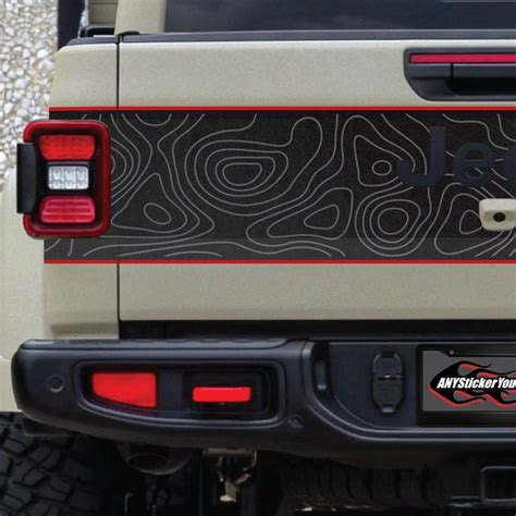 Jeep Gladiator Topographic Decal Etsy