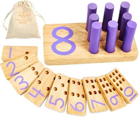 Montessori And Me Wooden Counting Peg Board For Montessori Math India Ubuy