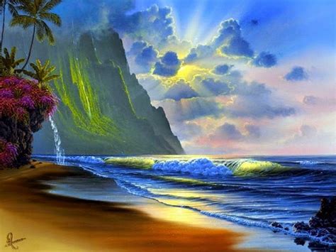 Pintura Moderna y Fotografía Artística Pinturas Caribeñas de la Playa