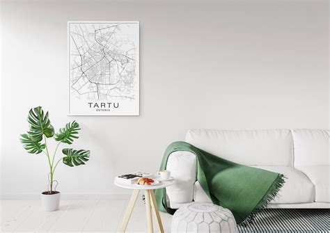 Tartu Estonia Map Print Tartu City Map Instant Download | Etsy