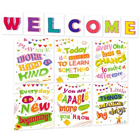 Buy Pcs Motivational S For Classroom Decoration Welcome Back To