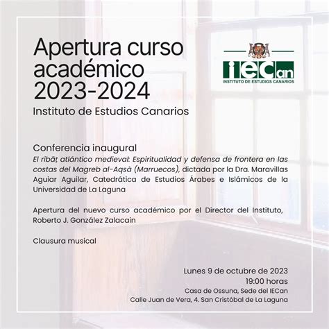 Apertura del Curso Académico del IECan 2023 2024 Instituto de