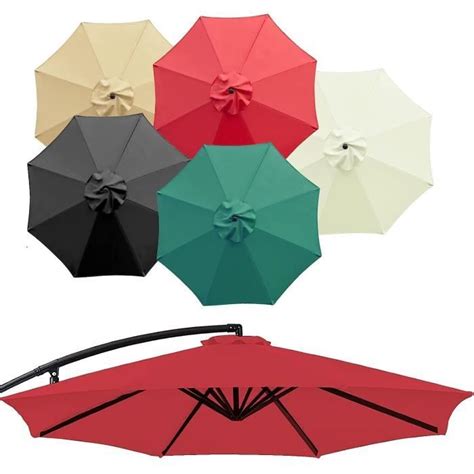 Auvent De Rechange Pour Parasol Baleines Trahoo Toile Anti Uv M