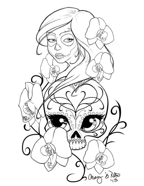 Sugar Skull Woman Drawing At Getdrawings Free Download