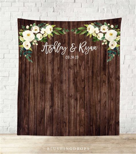 Wedding Photo Backdrop Rustic Wedding Decorations on A - Etsy