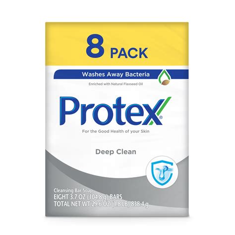 Protex Bar Soap, Deep Clean, 8 Pack 3.7 oz - Walmart.com