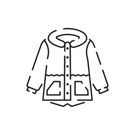 Premium Vector Warm Winter Or Autumn Clothes Line Icon Jacket