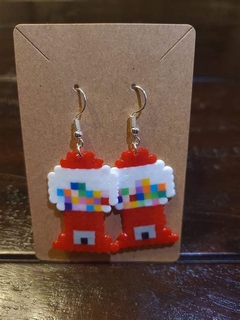 Perler Bead Earrings Etsy