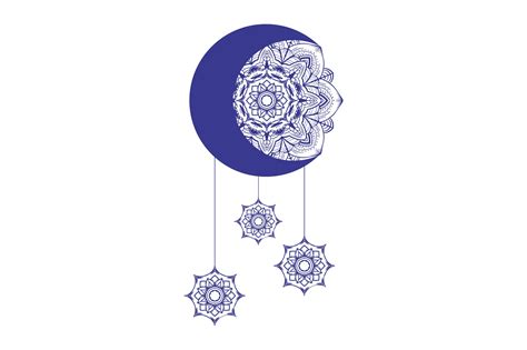 Moon And Stars Mandala Svg Cut File By Creative Fabrica Crafts