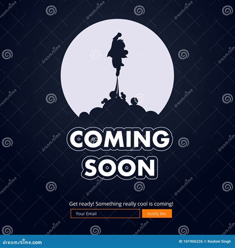 Coming Soon Website Template. Stock Vector - Illustration of creative