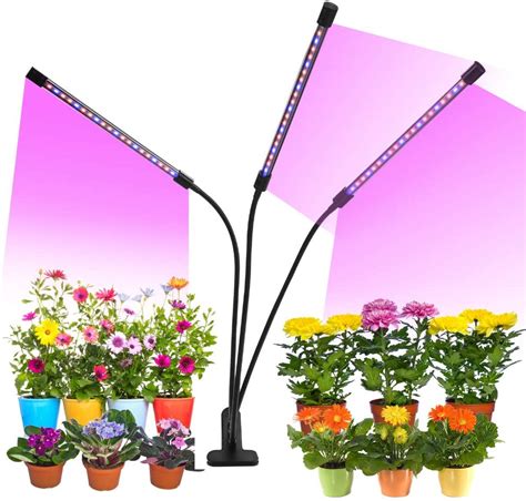 Grow Light 30w Auto Onoff Tri Head Timing Led Grow Lights For Indoor Plants With Red Blue