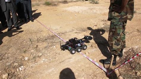 Mine Detector Robot Tested In Lebanon Field Youtube