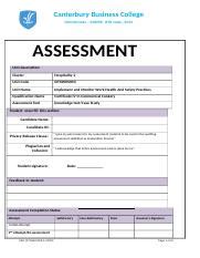 02 SITXWHS003 ASSESSMENT V2020 1 Pdf Docx Canterbury Business