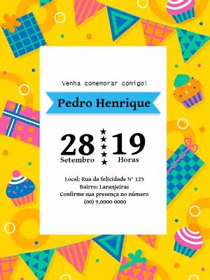 Invitación de cumpleaños de cupcakes Un increíble editor en línea