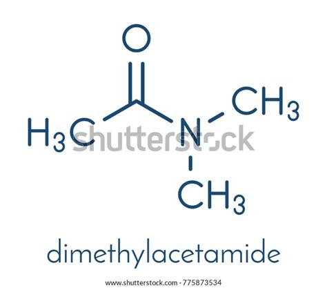 Dimethylacetamide Dmac Chemical Solvent Molecule Skeletal Stock Vector ...