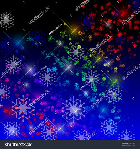 Multi Colored Snowflakes Stock Photo 59411002 Shutterstock