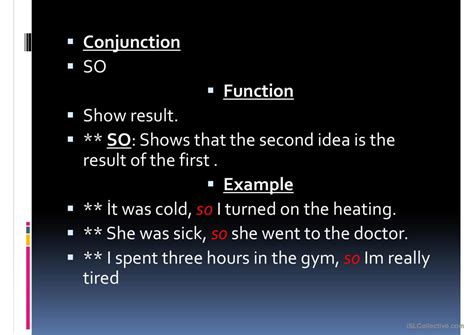 conjunctions andbutorso general  english esl powerpoints