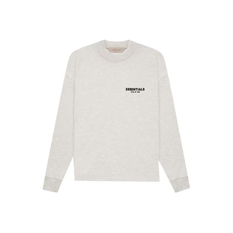 Fear Of God Essentials Ls Tee Light Oatmealfear Of God Essentials Ls