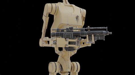 Artstation B1 Battle Droid Game Assets