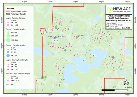 New Age Metals Inc Announces Preliminary Results Of Extensive Summer