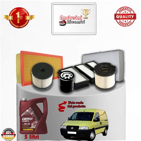 Kit Inspección Filtros Aceite Fiat Scudo I 2 0 JTD 69KW 94CV De 2002