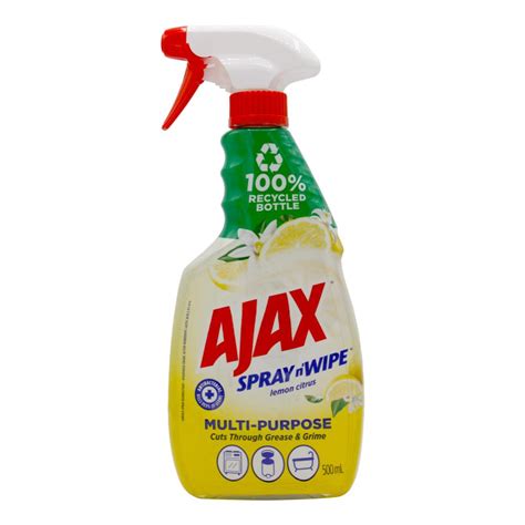 Ajax 500mL Spray n Wipe Multi Purpose Lemon Citrus Trigger Cleaner ...