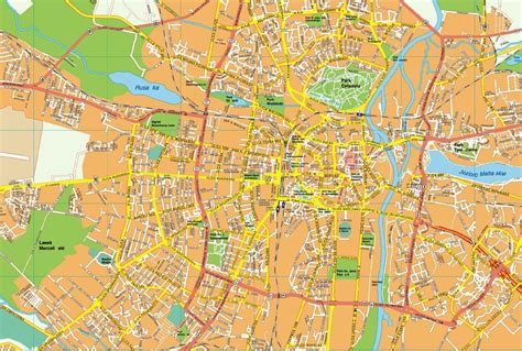 Poznan EPS map. EPS Illustrator Map | Vector World Maps