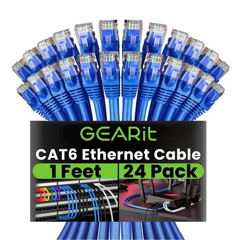 gearit cat  ethernet patch cable  pack  foot