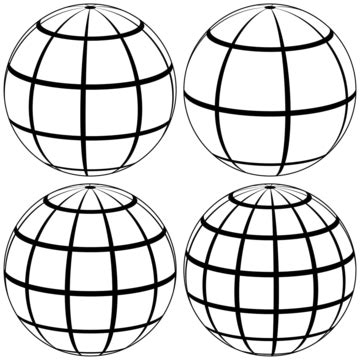 3d Globe Illustration With Latitude And Longitude Lines Vector, Concept ...