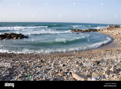 Gaza Beach with rubbish Stock Photo - Alamy