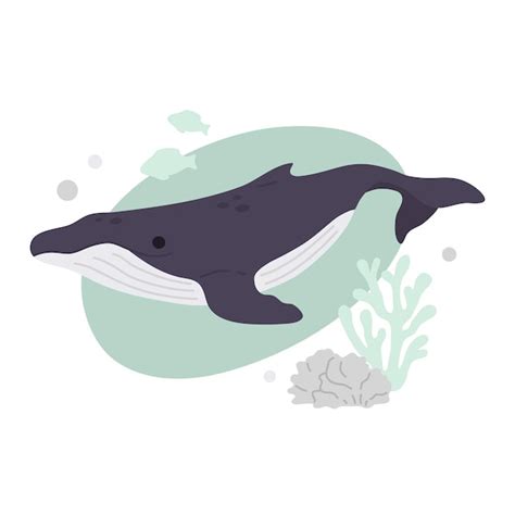 Premium Vector Vector Illustration Cute Doodle Whale Print For