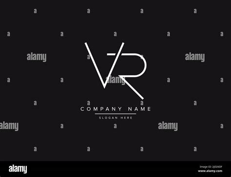 Vr Line Art Logo Abstract Monogram Letter Logo Vector Illustration