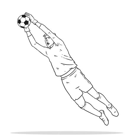 Free Vector | Hand drawn soccer outline illustration