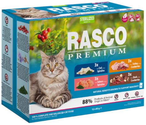 Rasco Premium Sterilised Karma Dla Kota Multipack 4 Smaki Fileciki W