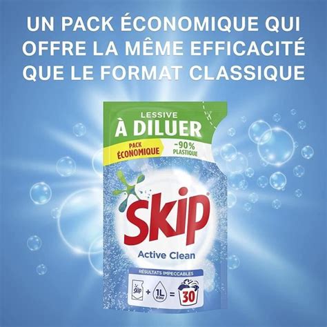 Skip Kit Lessive Diluer Active Clean X Lavages Pack Ml