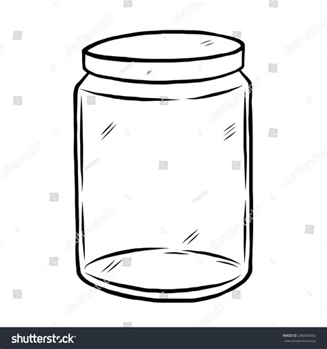 Glass Bottle Cartoon Vector Illustration Black Stock Vector Royalty Free 246845692 Shutterstock