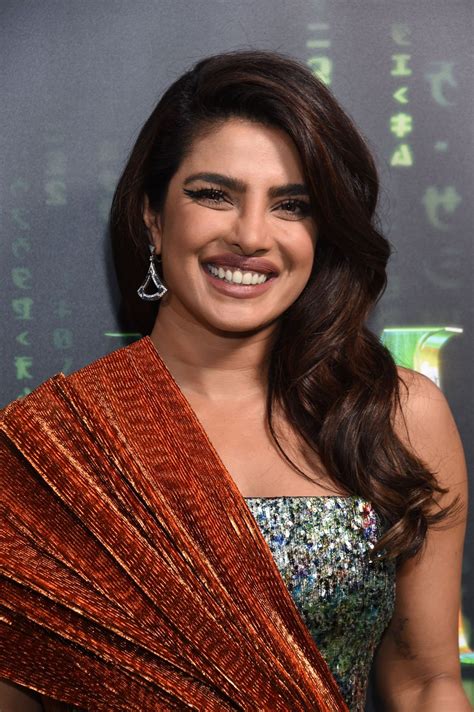 Priyanka Chopra S Modern Take On The Sari Included A Thigh High Slit Skirt And Holographic