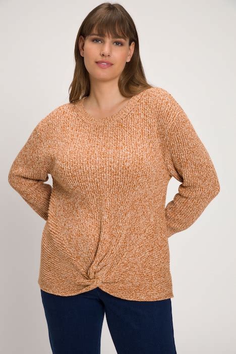 Pull Tricot Côtelé Col Droit Manches Longues Coton Bio Autres