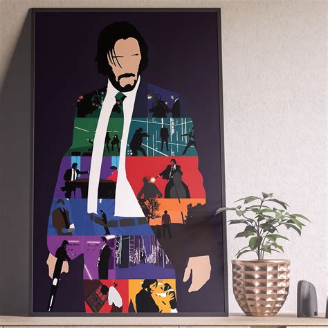 John Wick Poster John Wick Wall Art John Wick Print Keanu Reeves Poster