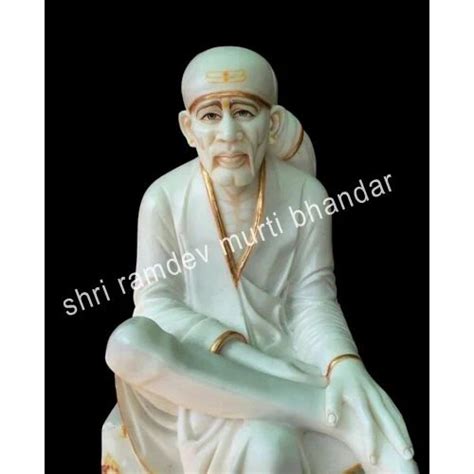 Shree Ramdev Murti Bhandar White Marble Sai Baba Statue At Rs In