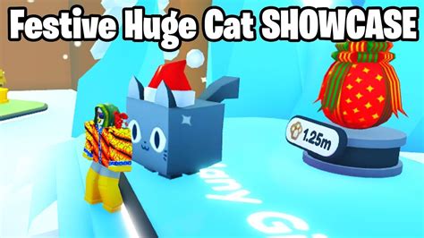 Festive Huge Cat Showcase In Pet Simulator X Event In Roblox Youtube