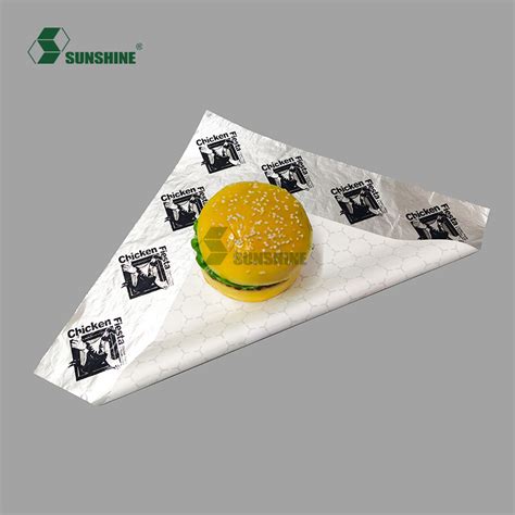 Custom Printed Food Grade Burger Packaging Sheets Aluminum Foil