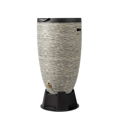 Rts Home Accents Gal Newport Rain Barrel With Stand And Lid Slate