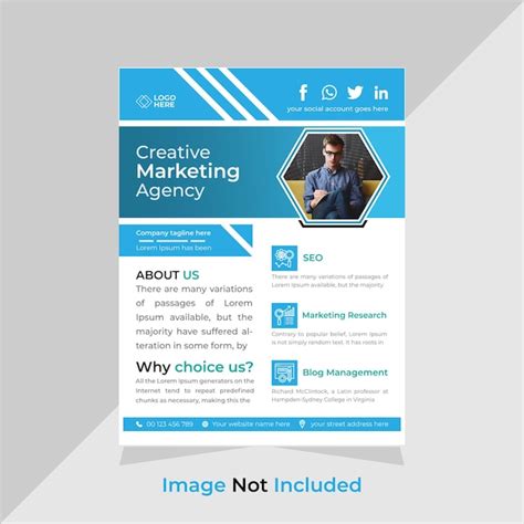 Premium Vector Creative Marketing Agency Flyer Design