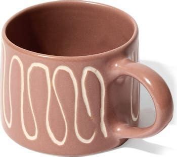 Conran Shop Brown Squiggle Handpainted Mug