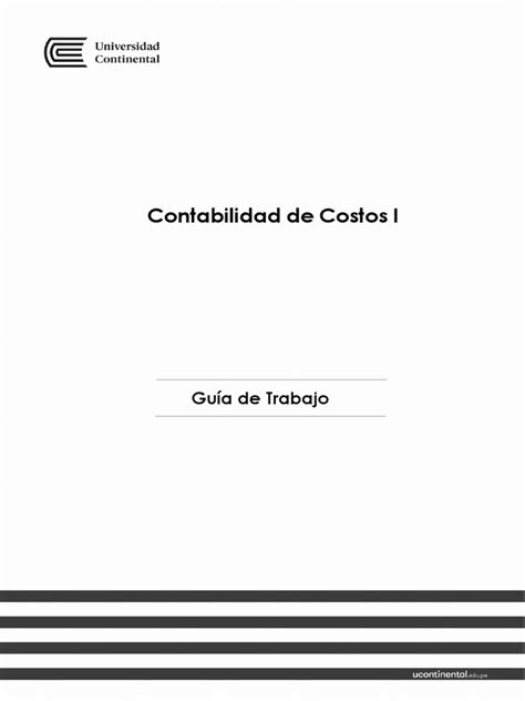 Guia Práctica 10 Contabilidad De Costos 1 2021 Descargar Gratis Pdf Costo Sector