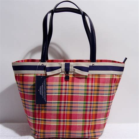 Bags Heaven Tommy Hilfiger Plaid Shopper Tote