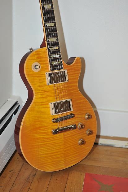 2006 Gibson Les Paul Trans Amber Flame Top Reverb